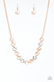 Paparazzi "Simple Sheen" Rose Gold Necklace & Earring Set Paparazzi Jewelry