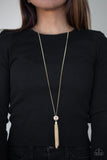 Paparazzi VINTAGE VAULT "Five-Alarm FIREWORK" Gold Necklace & Earring Set Paparazzi Jewelry