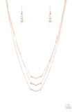 Paparazzi "Pretty Petite" Rose Gold Necklace & Earring Set Paparazzi Jewelry