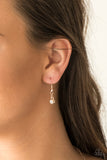 Paparazzi "Pretty Petite" Rose Gold Necklace & Earring Set Paparazzi Jewelry