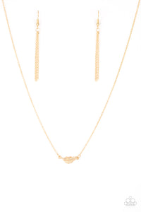 Paparazzi "In-Flight Fashion" Gold Necklace & Earring Set Paparazzi Jewelry