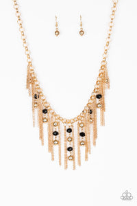 Paparazzi "Ever Rebellious" Gold Necklace & Earring Set Paparazzi Jewelry