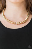 Paparazzi  "High-Stakes FAME"  Gold Necklace & Earring Set Paparazzi Jewelry