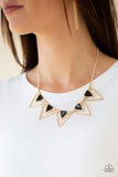Paparazzi "The Pack Leader" Gold Necklace & Earring Set Paparazzi Jewelry