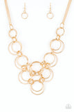 Paparazzi VINTAGE VAULT "Ringing Off The Hook" Gold Necklace & Earring Set Paparazzi Jewelry