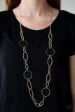 Paparazzi VINTAGE VAULT "Perfect MISMATCH" Gold Necklace & Earring Set Paparazzi Jewelry
