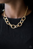 Paparazzi VINTAGE VAULT "Boldly Bronx" Gold Necklace & Earring Set Paparazzi Jewelry