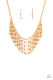 Paparazzi "Rebel Remix" Gold Necklace & Earring Set Paparazzi Jewelry