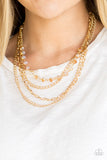 Paparazzi "Extravagant Elegance" Gold Necklace & Earring Set Paparazzi Jewelry