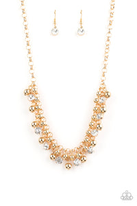 Paparazzi "Wall Street Winner" Gold Necklace & Earring Set Paparazzi Jewelry