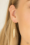 Paparazzi VINTAGE VAULT "Light Flight" Gold Necklace & Earring Set Paparazzi Jewelry