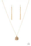 Paparazzi VINTAGE VAULT "Find Joy" Gold Necklace & Earring Set Paparazzi Jewelry