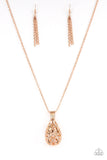 Paparazzi VINTAGE VAULT "Magic Potions" Rose Gold Necklace & Earring Set Paparazzi Jewelry