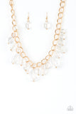 Paparazzi VINTAGE VAULT "Gorgeously Globetrotter" Gold Necklace & Earring Set Paparazzi Jewelry