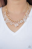 Paparazzi VINTAGE VAULT "Gorgeously Globetrotter" Gold Necklace & Earring Set Paparazzi Jewelry