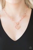 Paparazzi "Victorian Romance" Rose Gold Necklace & Earring Set Paparazzi Jewelry