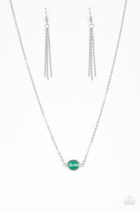 Paparazzi VINTAGE VAULT "Fashionably Fantabulous" Green Necklace & Earring Set Paparazzi Jewelry