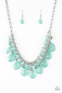 Paparazzi VINTAGE VAULT "Trending Tropicana" Green Necklace & Earring Set Paparazzi Jewelry