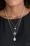 Paparazzi "Southern Roots" Green Necklace & Earring Set Paparazzi Jewelry