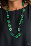 Paparazzi "Waikiki Winds" Green Necklace & Earring Set Paparazzi Jewelry