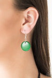 Paparazzi "Wonderfully Walla Walla" Green Wooden Bead Brown Cord Necklace & Earring Set Paparazzi Jewelry