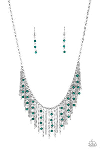 Paparazzi VINTAGE VAULT "Harlem Hideaway" Green Necklace & Earring Set Paparazzi Jewelry