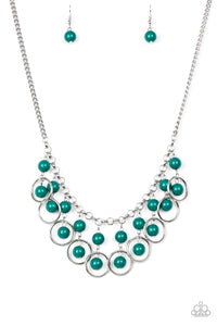 Paparazzi VINTAGE VAULT "Really Rococo" Green Necklace & Earring Set Paparazzi Jewelry