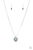 Paparazzi "Front and CENTERED" Green Necklace & Earring Set Paparazzi Jewelry