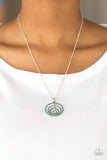 Paparazzi VINTAGE VAULT "Upper East Side" Green Necklace & Earring Set Paparazzi Jewelry