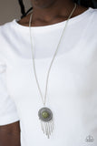 Paparazzi "Bon Voyager" Green Necklace & Earring Set Paparazzi Jewelry