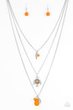 Paparazzi "Soar With The Eagles" Orange Necklace & Earring Set Paparazzi Jewelry