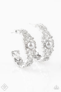 Paparazzi "Exquisite Expense" FASHION FIX Silver Earrings Paparazzi Jewelry