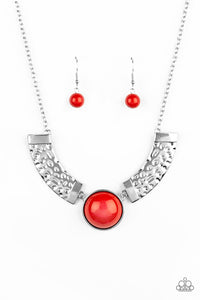 Paparazzi "Egyptian Spell" Orange 037XX Necklace & Earring Set Paparazzi Jewelry