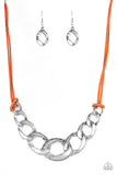 Paparazzi "Naturally Nautical" Orange Necklace & Earring Set Paparazzi Jewelry