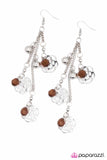 Paparazzi "Getting the Hang of It - Brown " earring Paparazzi Jewelry