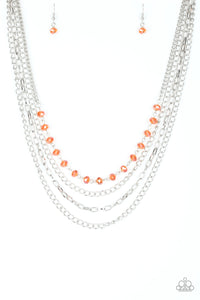 Paparazzi "Extravagant Elegance" Orange Necklace & Earring Set Paparazzi Jewelry