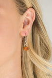 Paparazzi "Champagne On The Rocks" Orange Necklace & Earring Set Paparazzi Jewelry