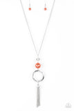 Paparazzi VINTAGE VAULT "Bold Balancing Act" Orange Necklace & Earring Set Paparazzi Jewelry