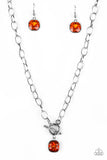 Paparazzi VINTAGE VAULT "Dynamite Dazzle" Orange Necklace & Earring Set Paparazzi Jewelry