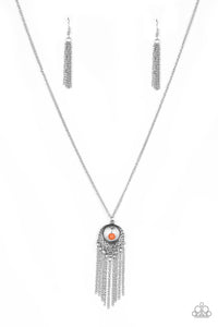 Paparazzi VINTAGE VAULT "Western Weather" Orange Necklace & Earring Set Paparazzi Jewelry