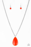 Paparazzi "So Pop-YOU-lar" Orange Necklace & Earring Set Paparazzi Jewelry