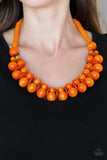 Paparazzi "Caribbean Cover Girl" Orange Necklace & Earring Set Paparazzi Jewelry