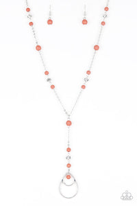 Paparazzi "Sandstone Savannahs" Orange Necklace & Earring Set Paparazzi Jewelry