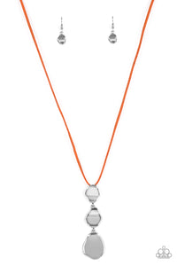 Paparazzi VINTAGE VAULT "Embrace The Journey" Orange Necklace & Earring Set Paparazzi Jewelry