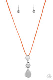 Paparazzi VINTAGE VAULT "Embrace The Journey" Orange Necklace & Earring Set Paparazzi Jewelry