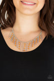 Paparazzi VINTAGE VAULT "Harlem Hideaway" Orange Necklace & Earring Set Paparazzi Jewelry