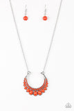 Paparazzi VINTAGE VAULT "Count To Zen" Orange Necklace & Earring Set Paparazzi Jewelry