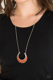 Paparazzi VINTAGE VAULT "Count To Zen" Orange Necklace & Earring Set Paparazzi Jewelry