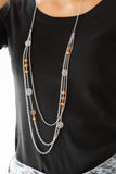 Paparazzi VINTAGE VAULT "Pretty Pop-tastic!" Orange Necklace & Earring Set Paparazzi Jewelry