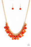 Paparazzi "Tour de Trendsetter" Orange Necklace & Earring Set Paparazzi Jewelry
